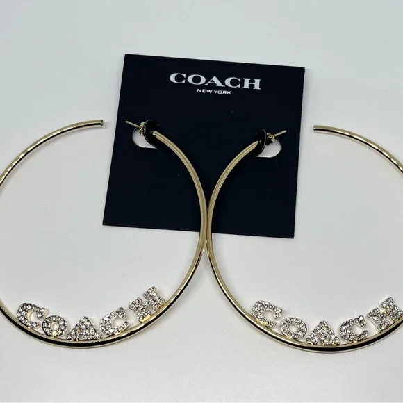Coach hoop earrings - Picture 2 of 3